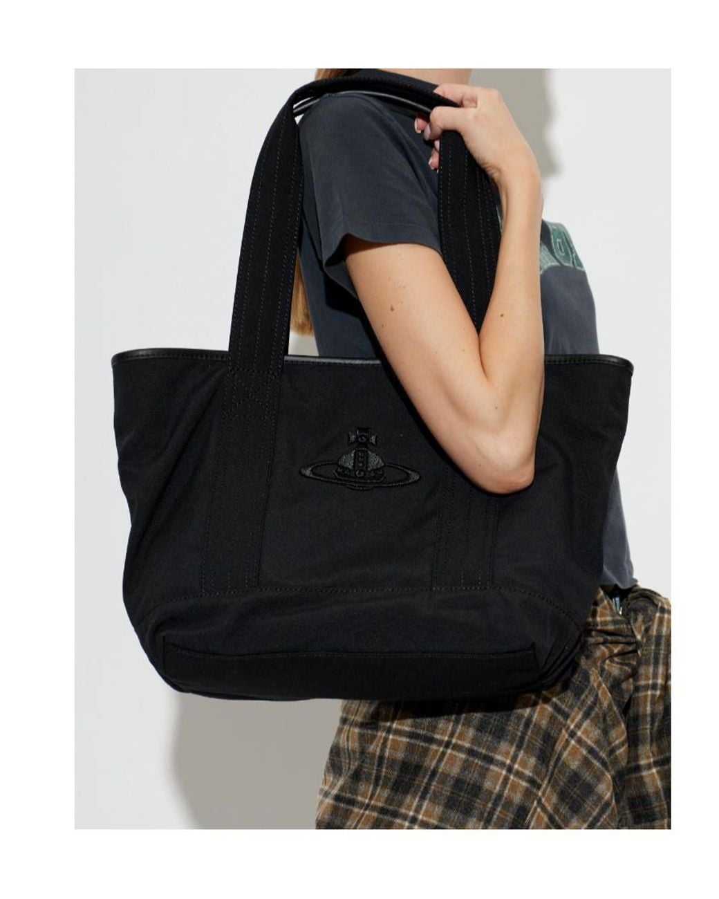 Vivienne Westwood Black Grant Small Tote