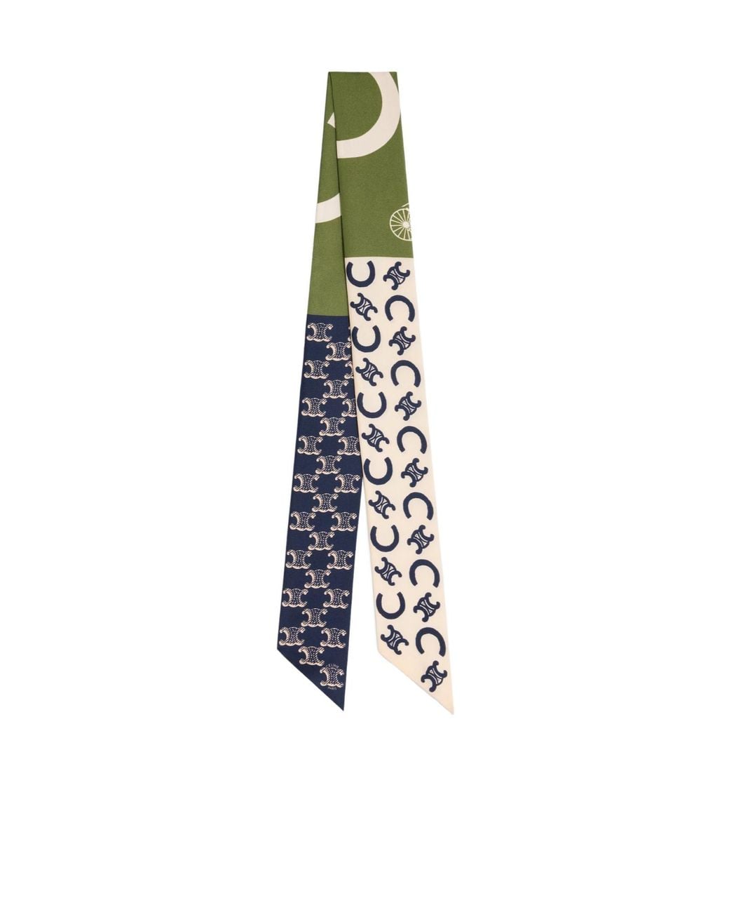 Céline White Patched C Calèche And Monogram Lavalliere, 110
