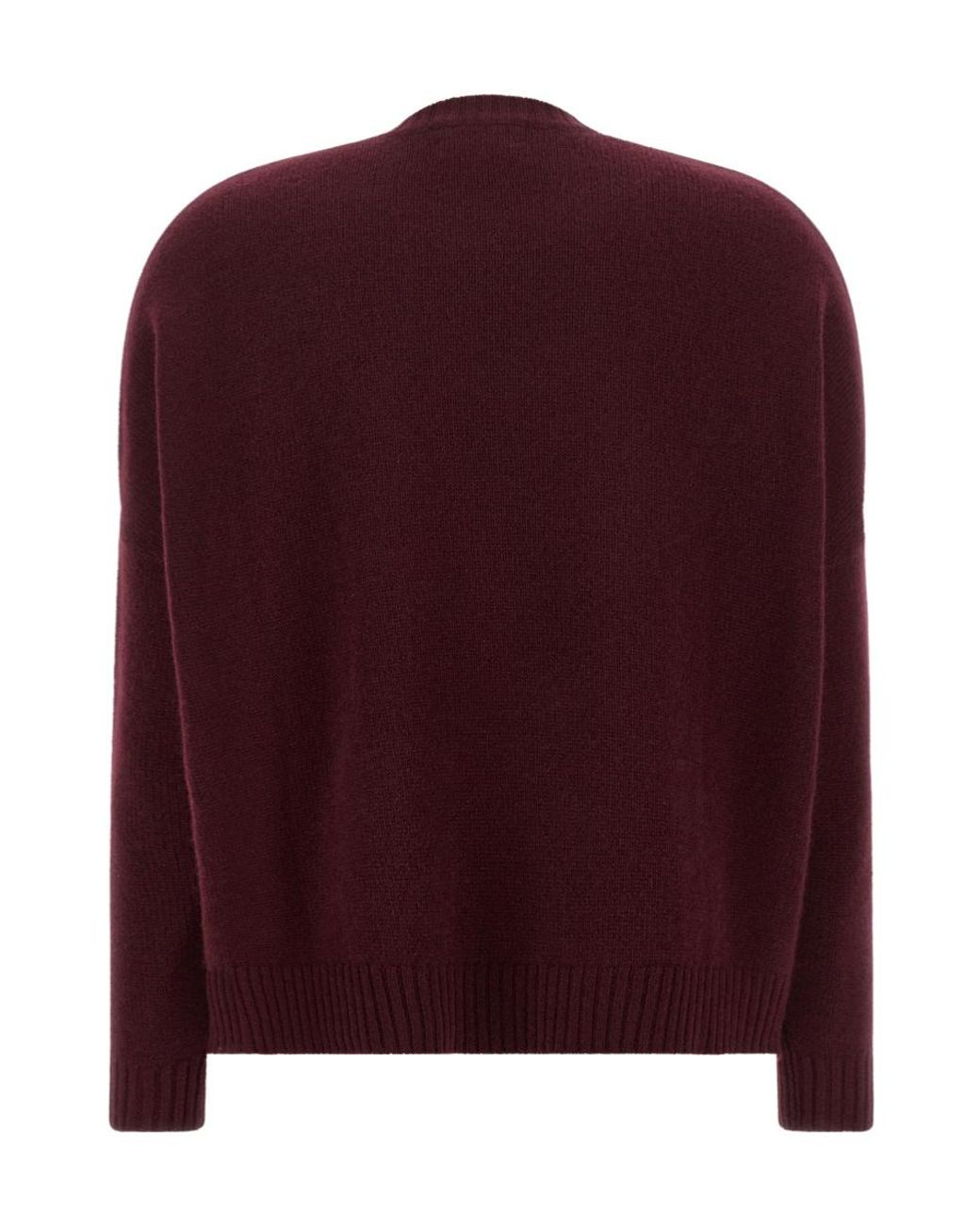 Be You Purple 1204 Relaxed Crew-Neck Knitted Sweater