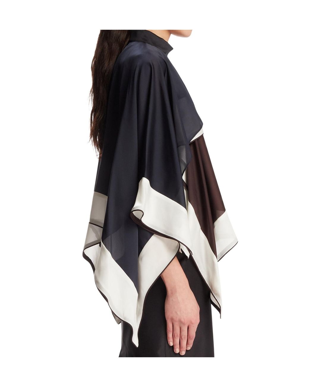 Sacai Black Draped Blouse