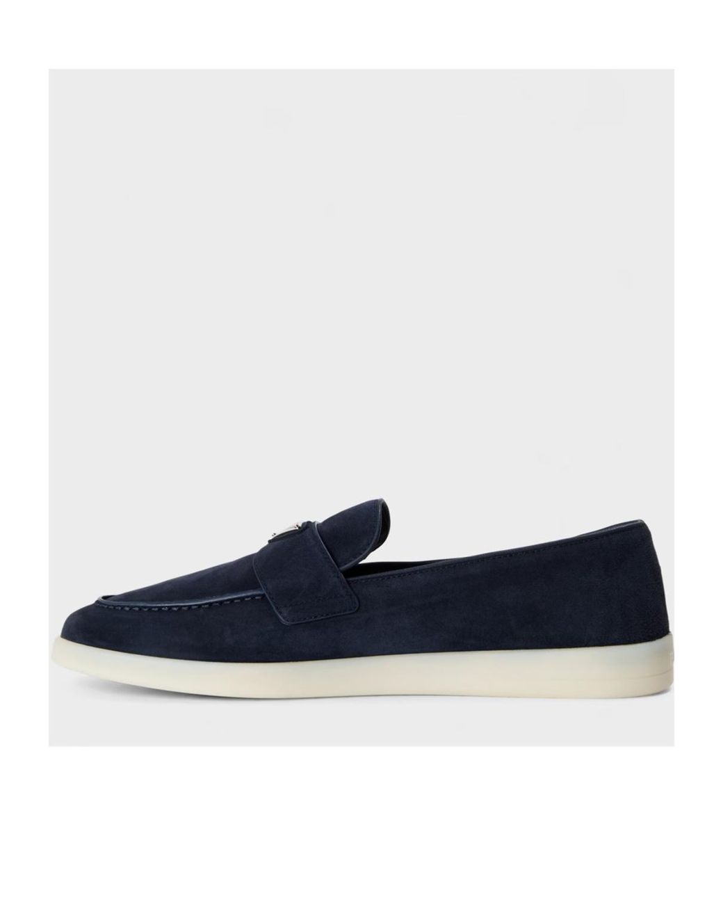 Prada Blue Logo Loafers for men