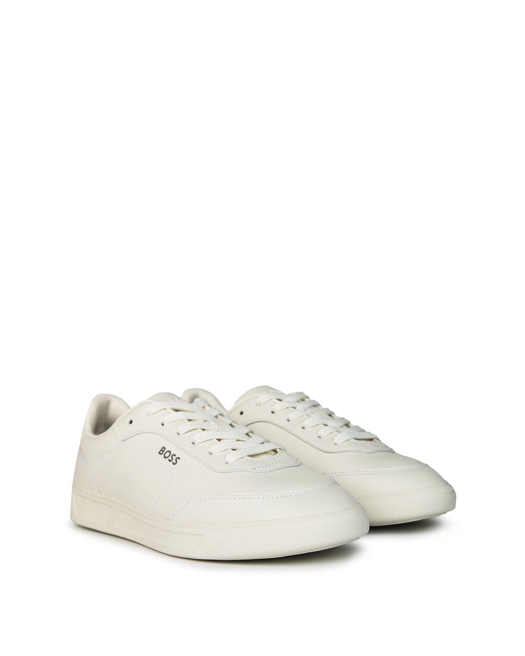 Boss White Simple Sports Shoes for men