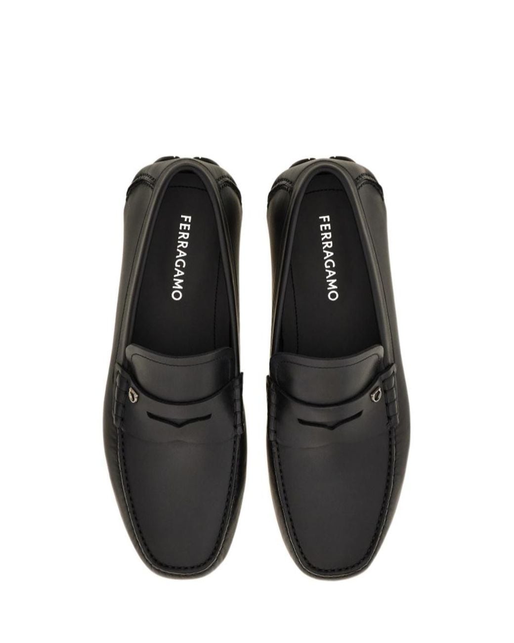 Ferragamo Black Penny Driver Loafer for men