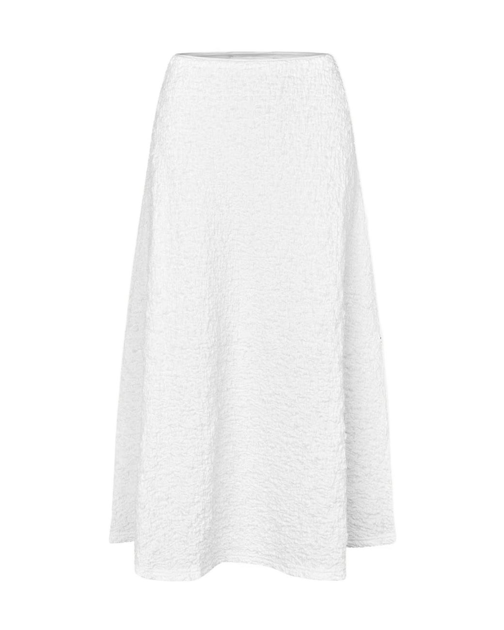 Samsøe & Samsøe White Samsøe Samsøe Sadaisy Textured Midi Skirt