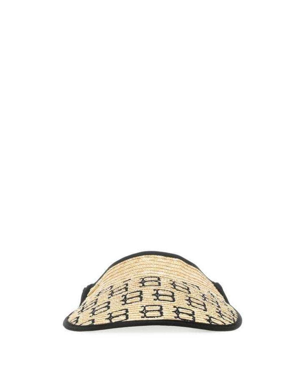 Borsalino White Visor B Braided-Straw Visor