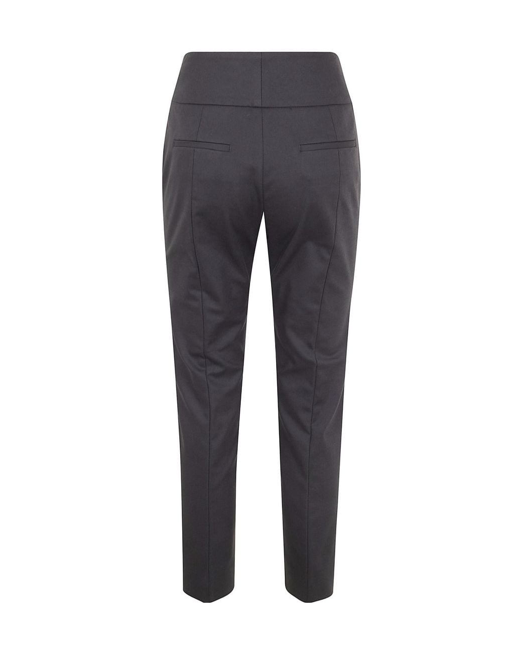 Peserico Blue High-Waisted Straight-Leg Trousers