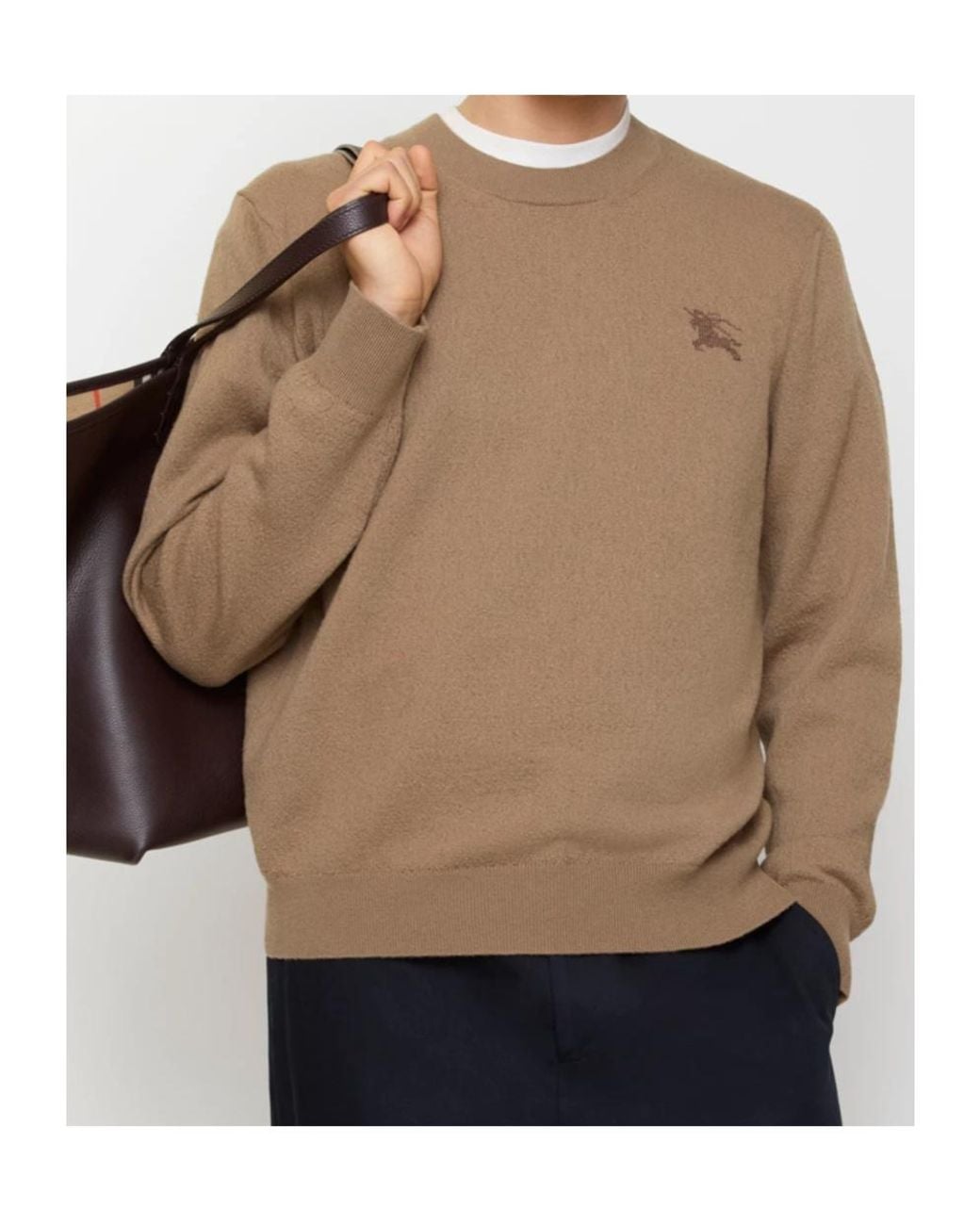 Burberry Brown Wool Sweater for men