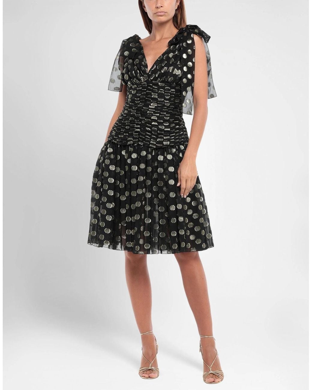 Dolce & Gabbana Black Polka Dot Sleeveless Dress