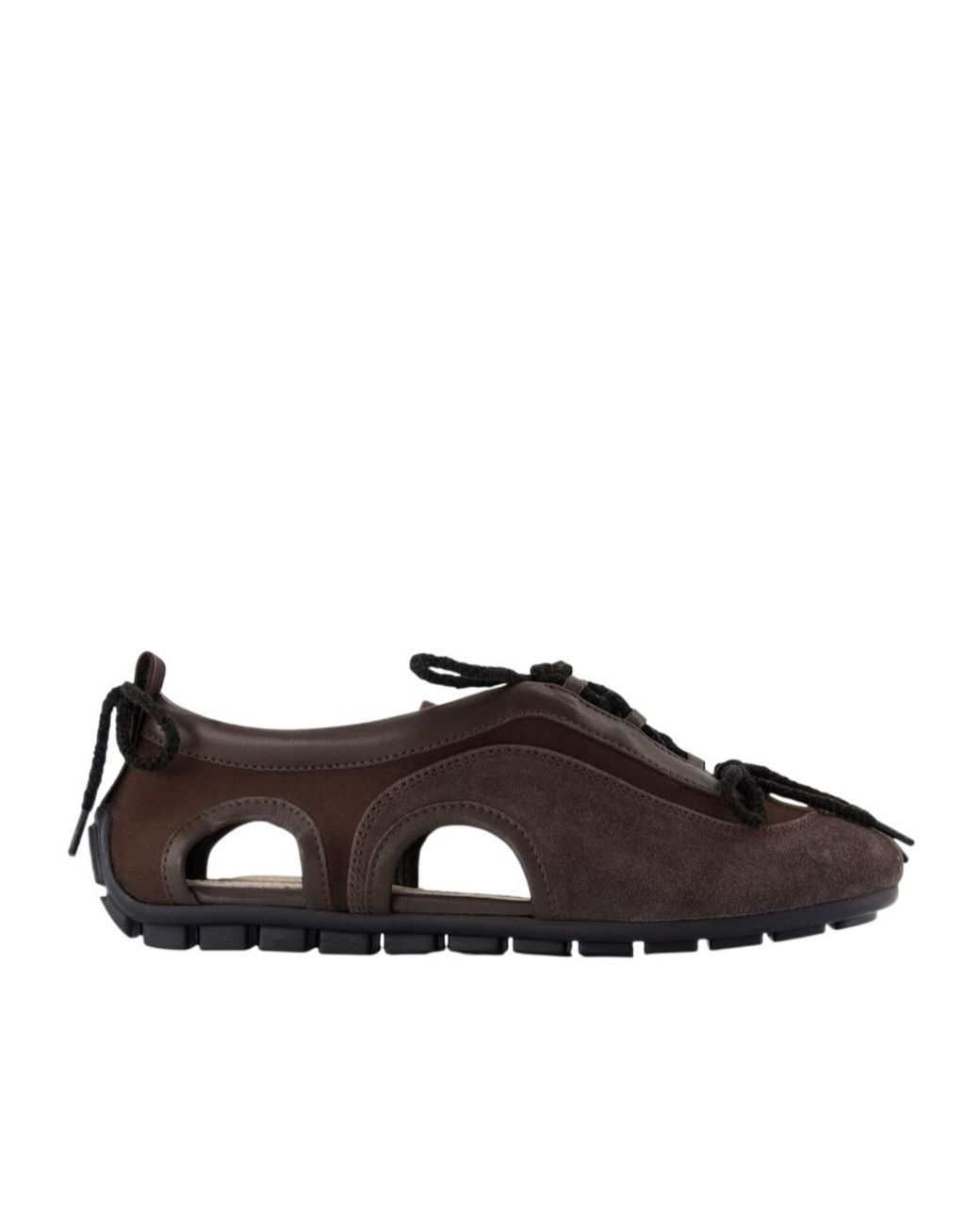 Simone Rocha Black Cutout Lace-Up Trainers