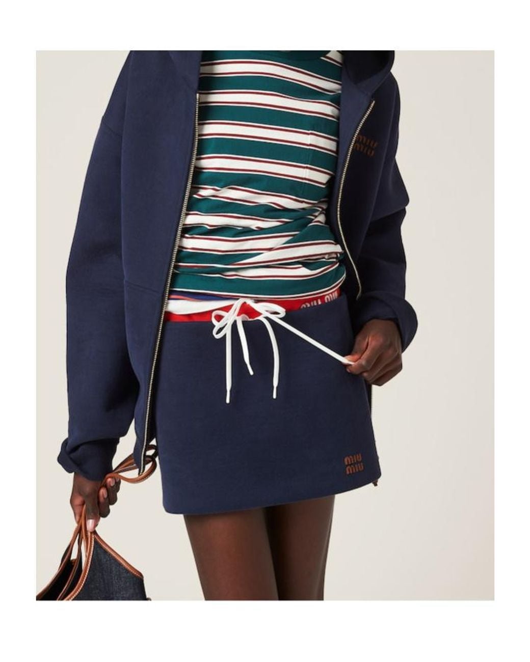 Miu Miu Blue Mini Skirt