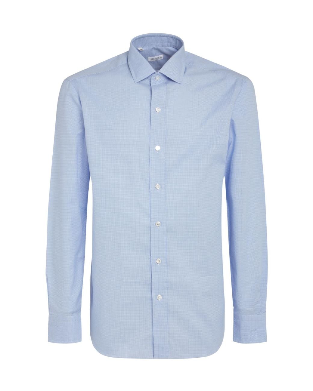 Salvatore Piccolo Blue Button-Up Long-Sleeved Shirt for men