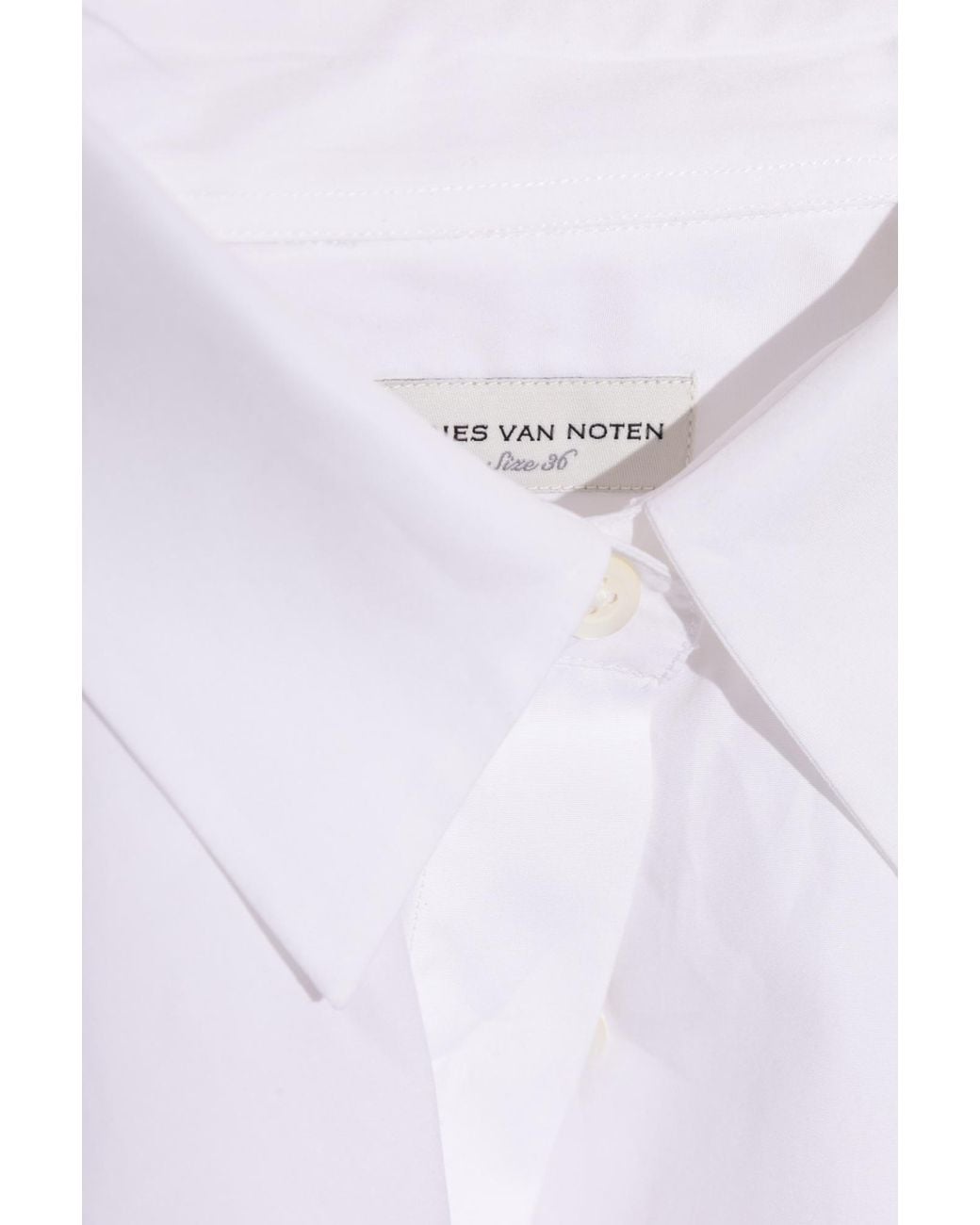 Dries Van Noten White Long-Sleeved Shirt