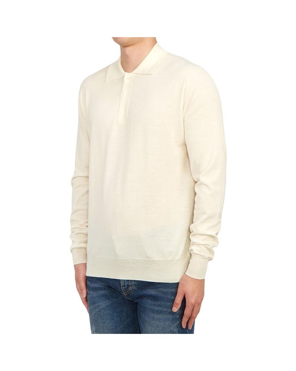 Lardini White Turn-Down Collar Short-Sleeve Polo Shirt for men
