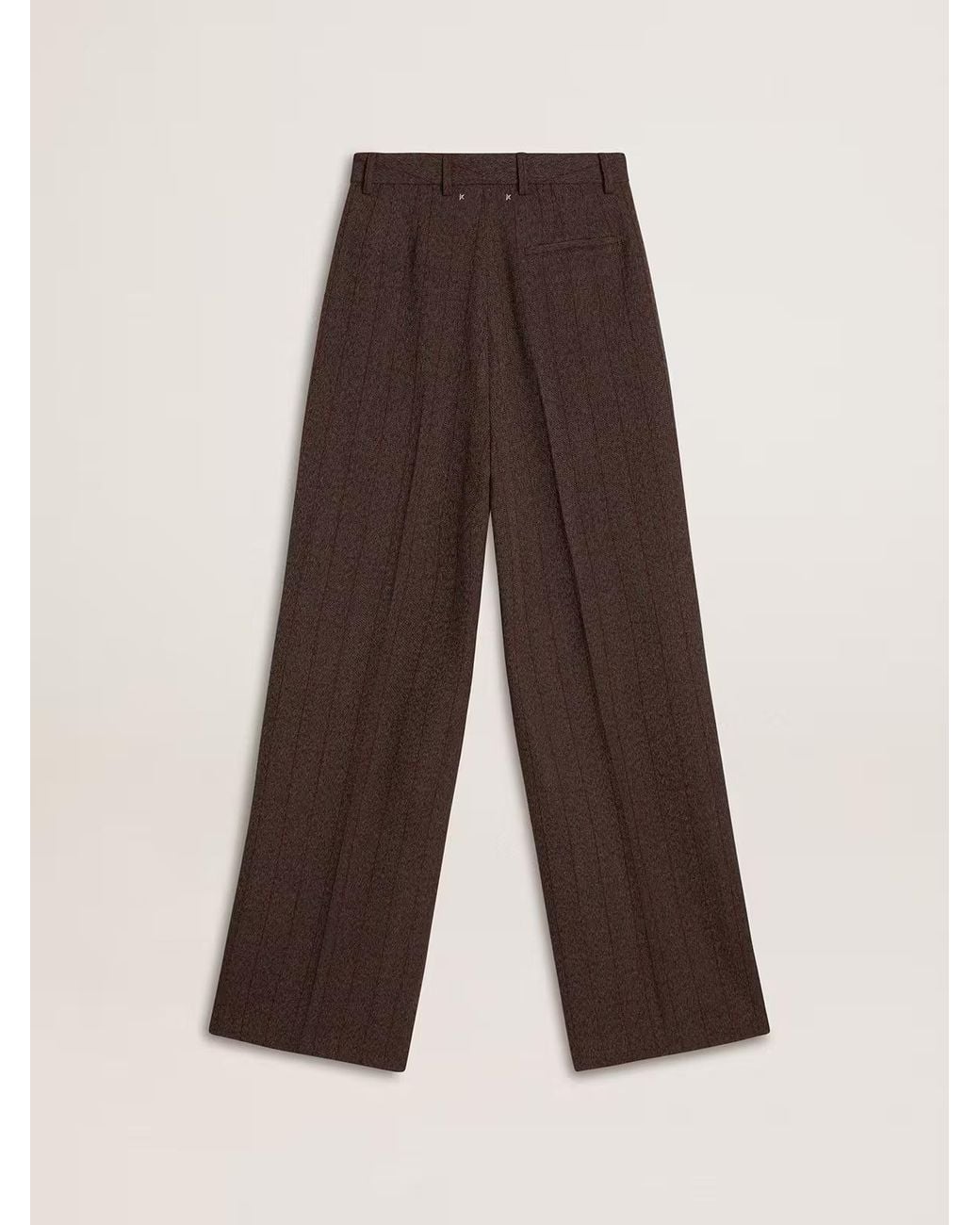Golden Goose Deluxe Brand Brown Wide-Leg Striped Pants