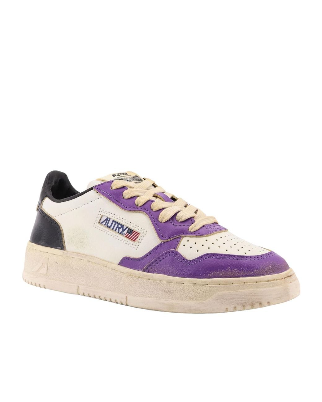 Autry Pink Medialist Low Vintage Low-Top Sneakers
