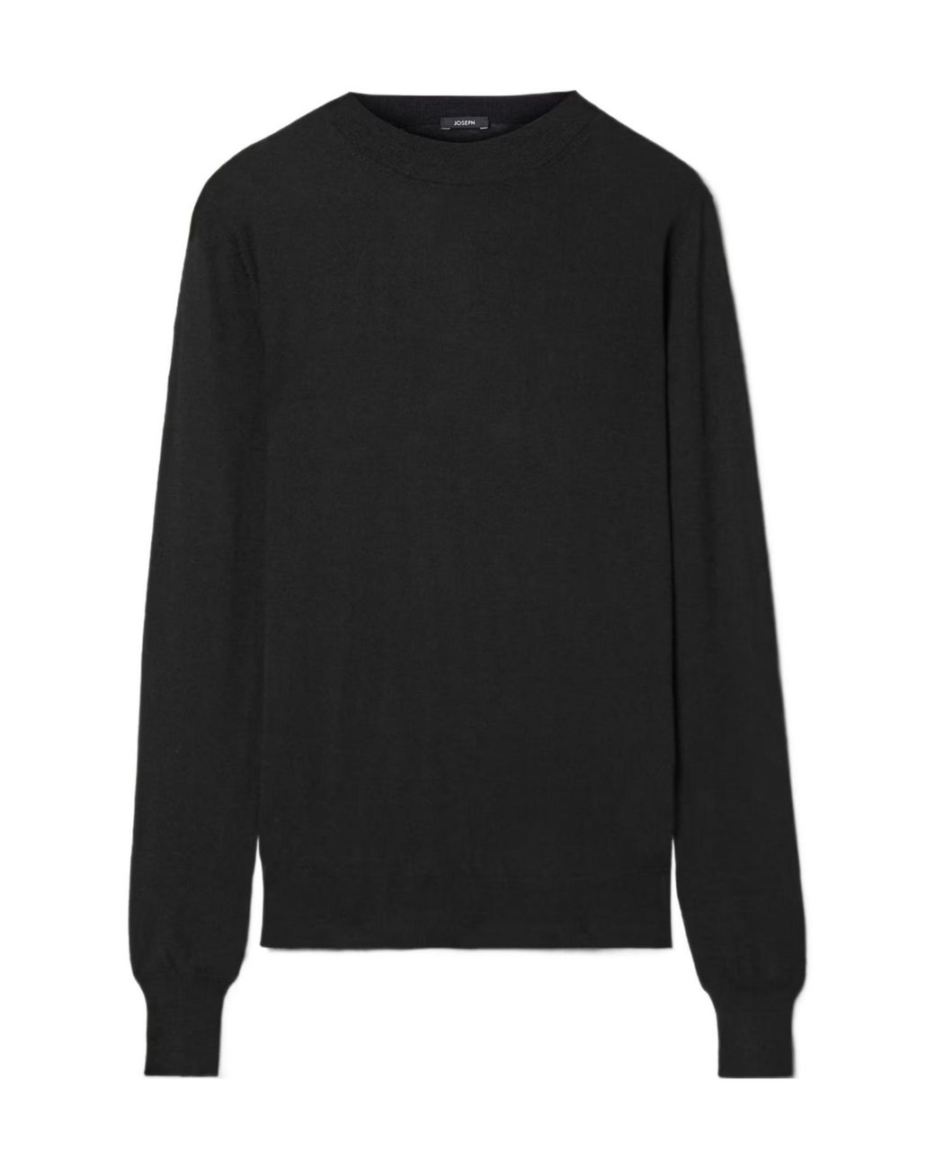 Joseph Black Long-Sleeve Wool Knit Sweater