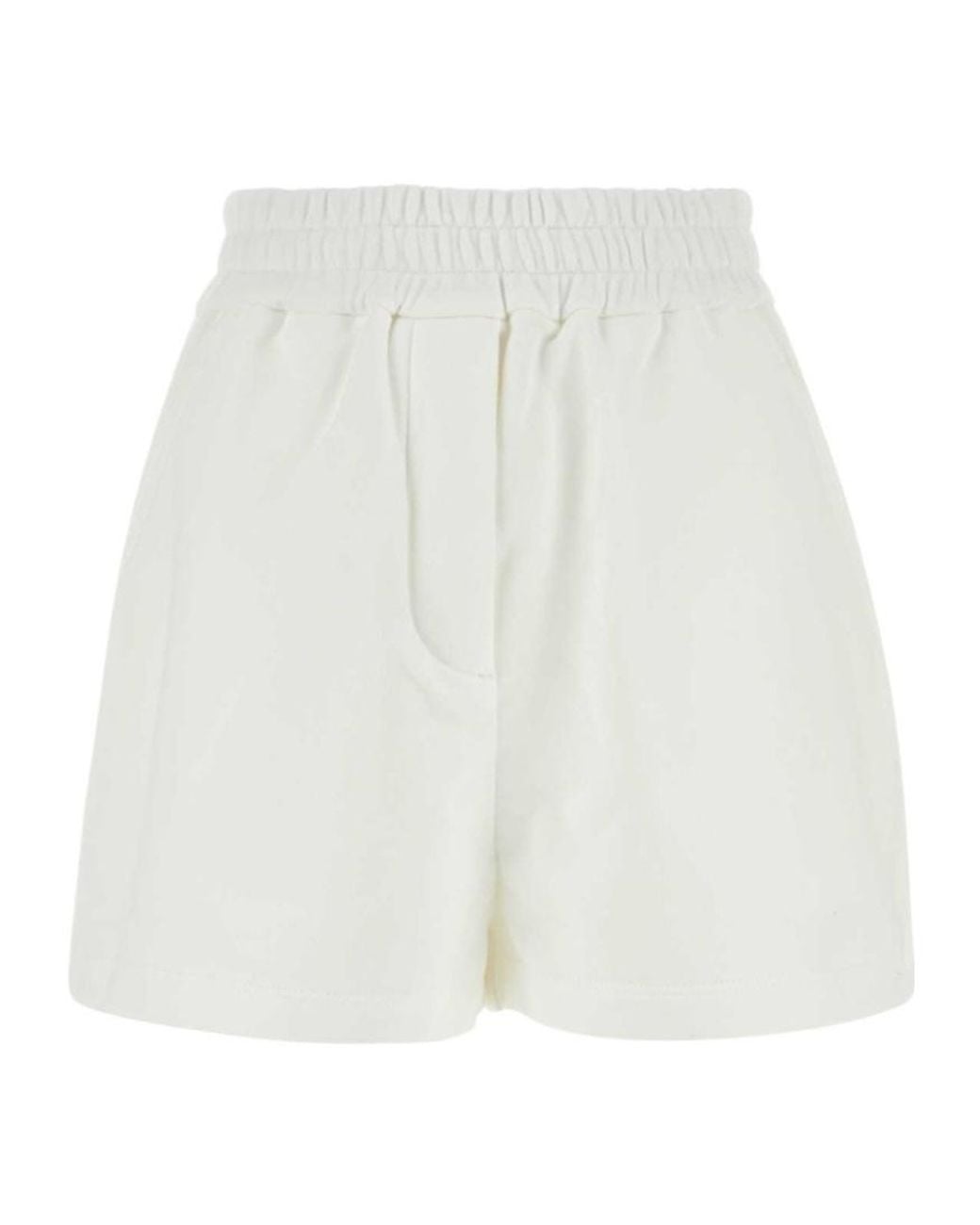 Prada White Loose Waist Shorts