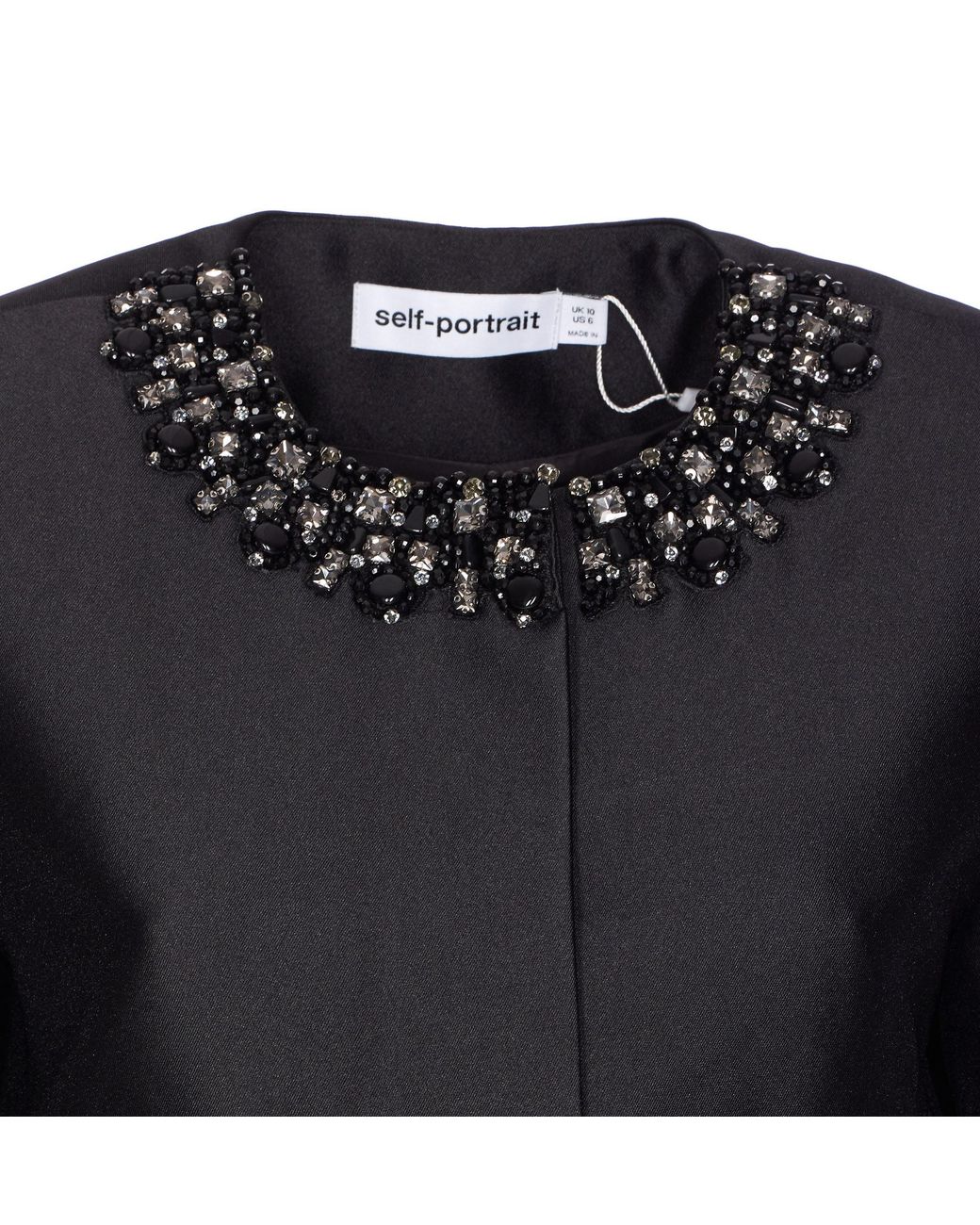 Self-Portrait Black Embellished Trim Jacket