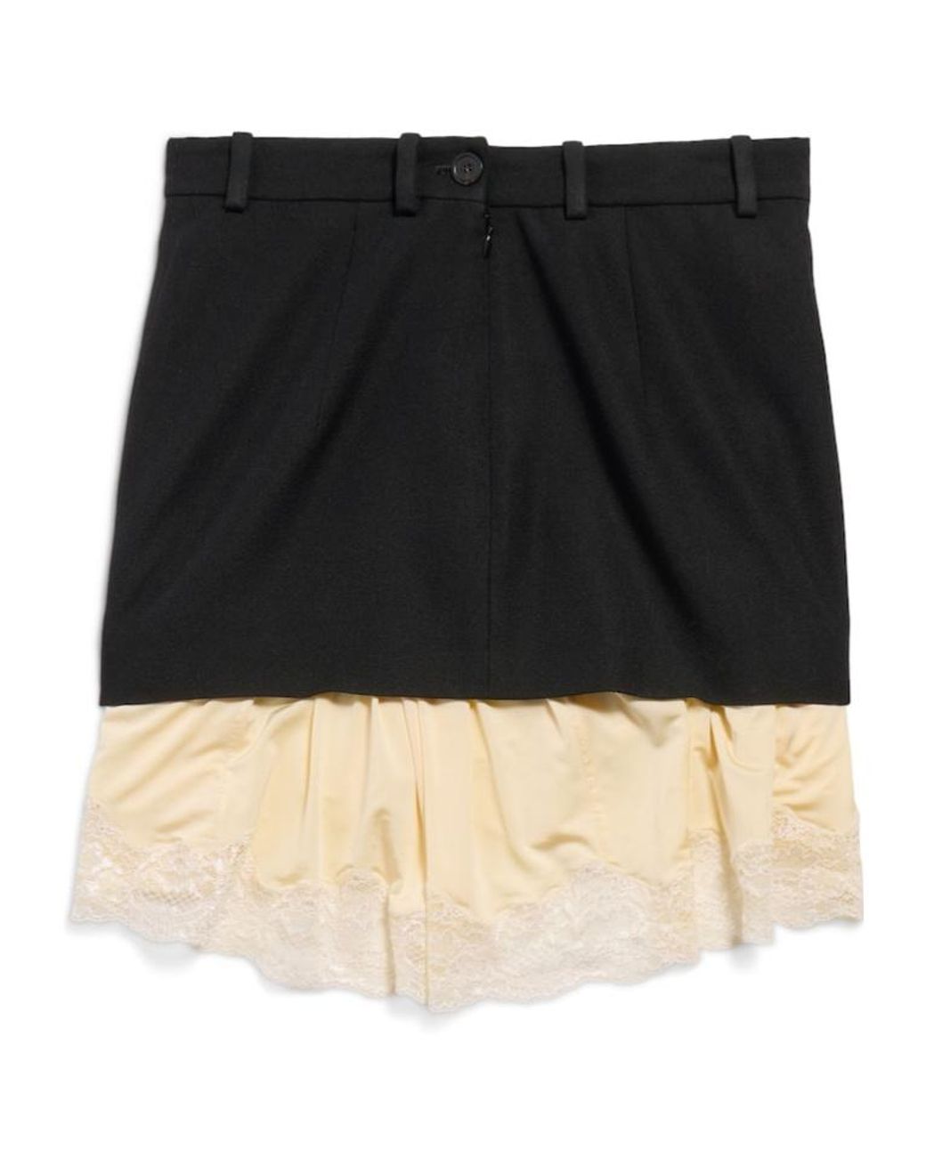 Balenciaga Lingerie Mini Tailored Skirt in Black | Lyst