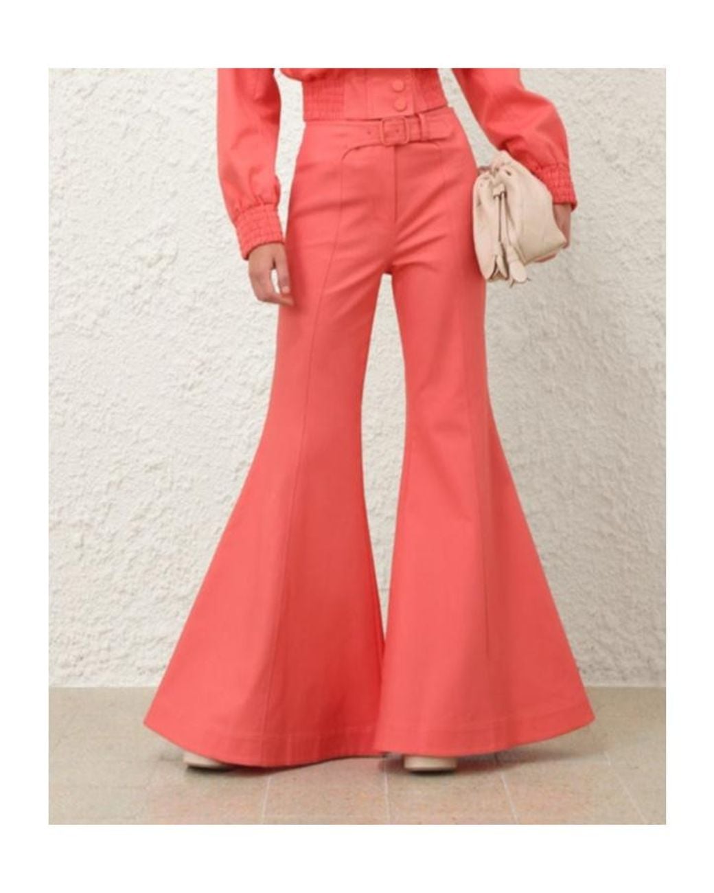 Zimmermann Pink Alchemy Drill Super Flare Pants