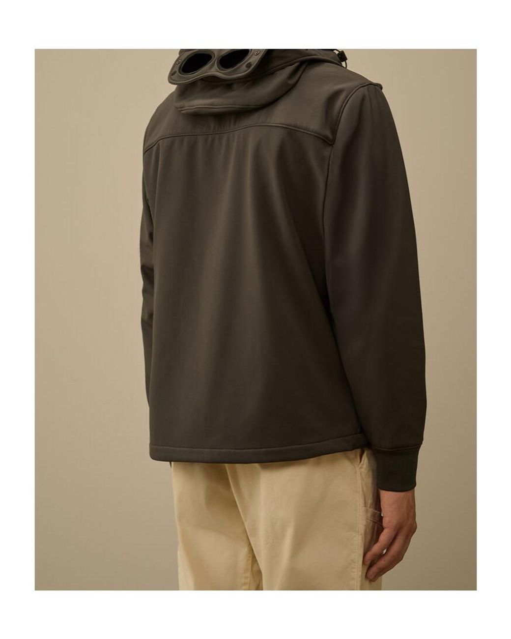 C P Company Green Zip-Front Hooded Jacket for men