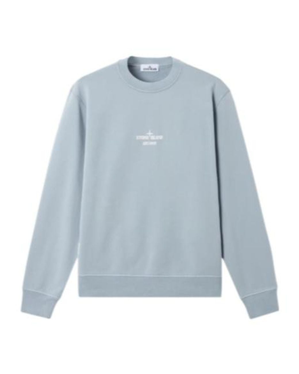 Stone Island Blue Regular Fit Crewneck Sweatshirt for men