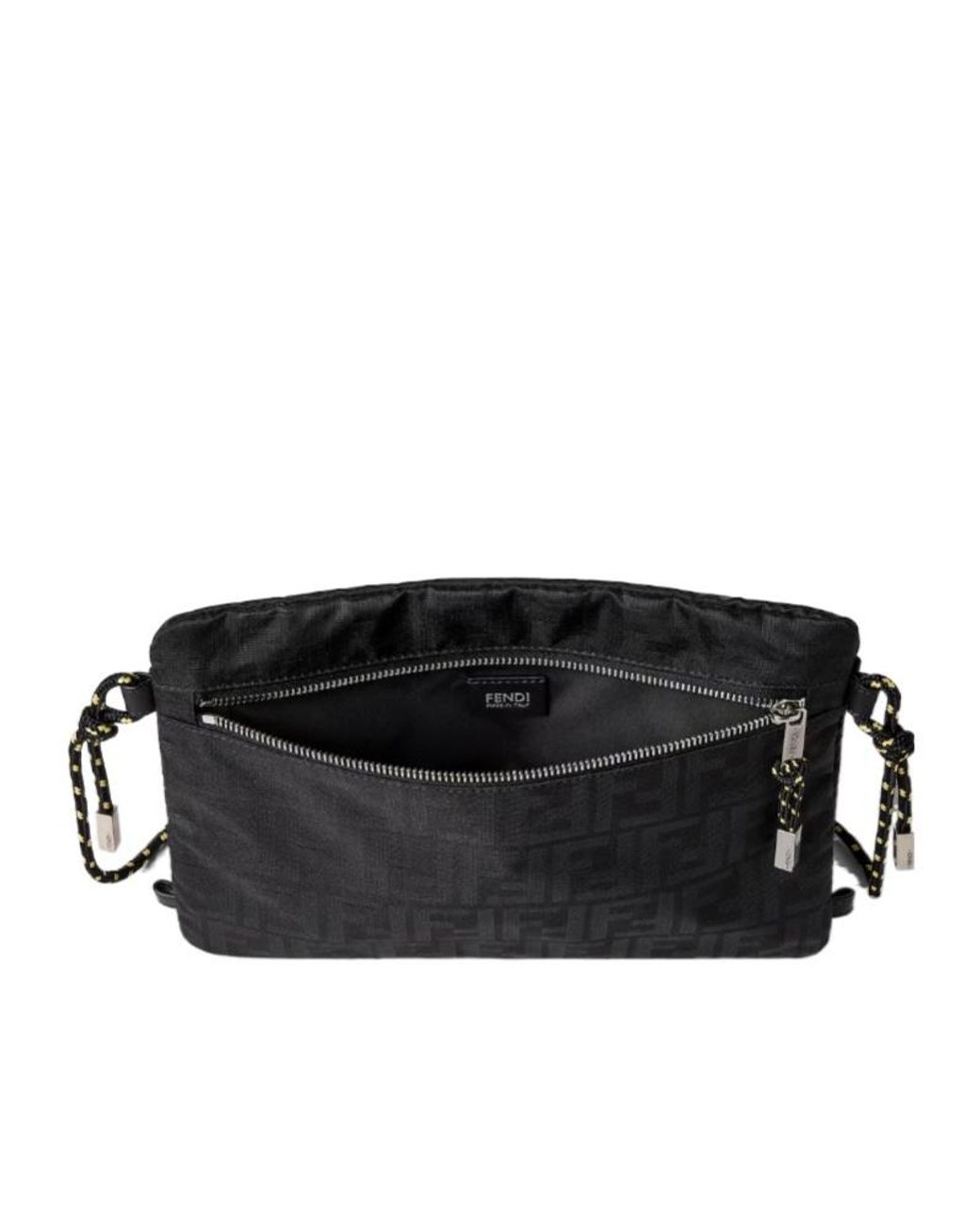 Fendi Black Ff Zucca Superlight Fabric Pouch for men
