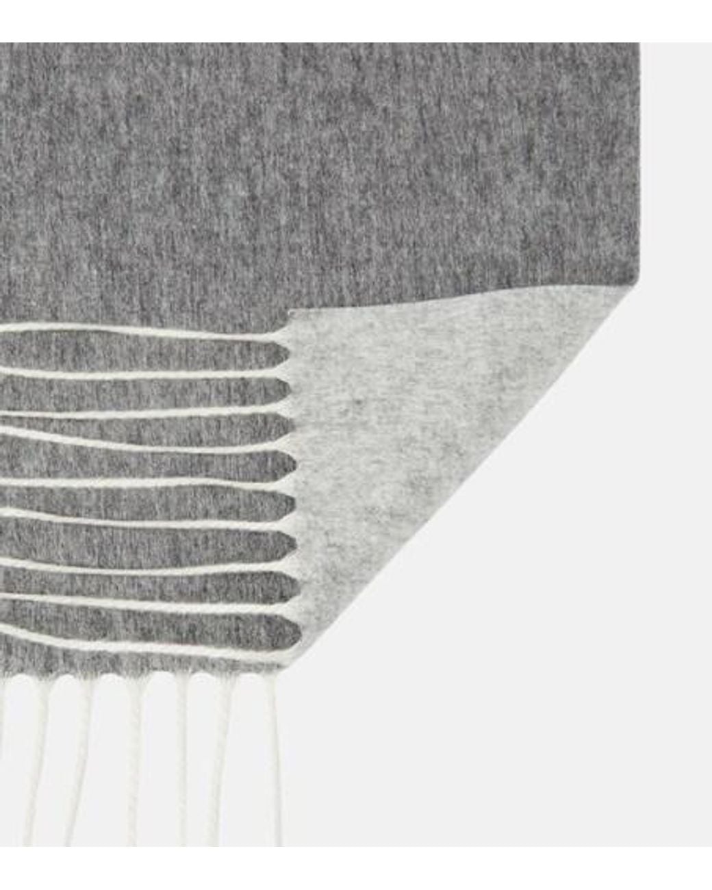 Gabriela Hearst Gray Blaine Fringed Silk And Cashmere Scarf
