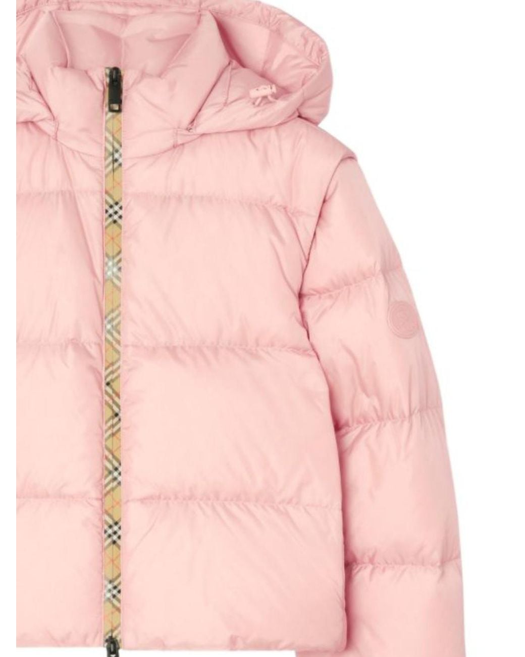 Burberry Pink Langdale Cropped Down Jacket