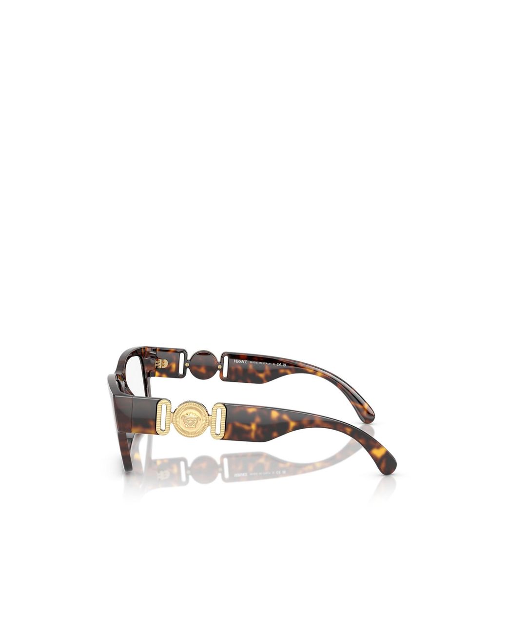 Versace White Tortoiseshell-Effect Glasses for men