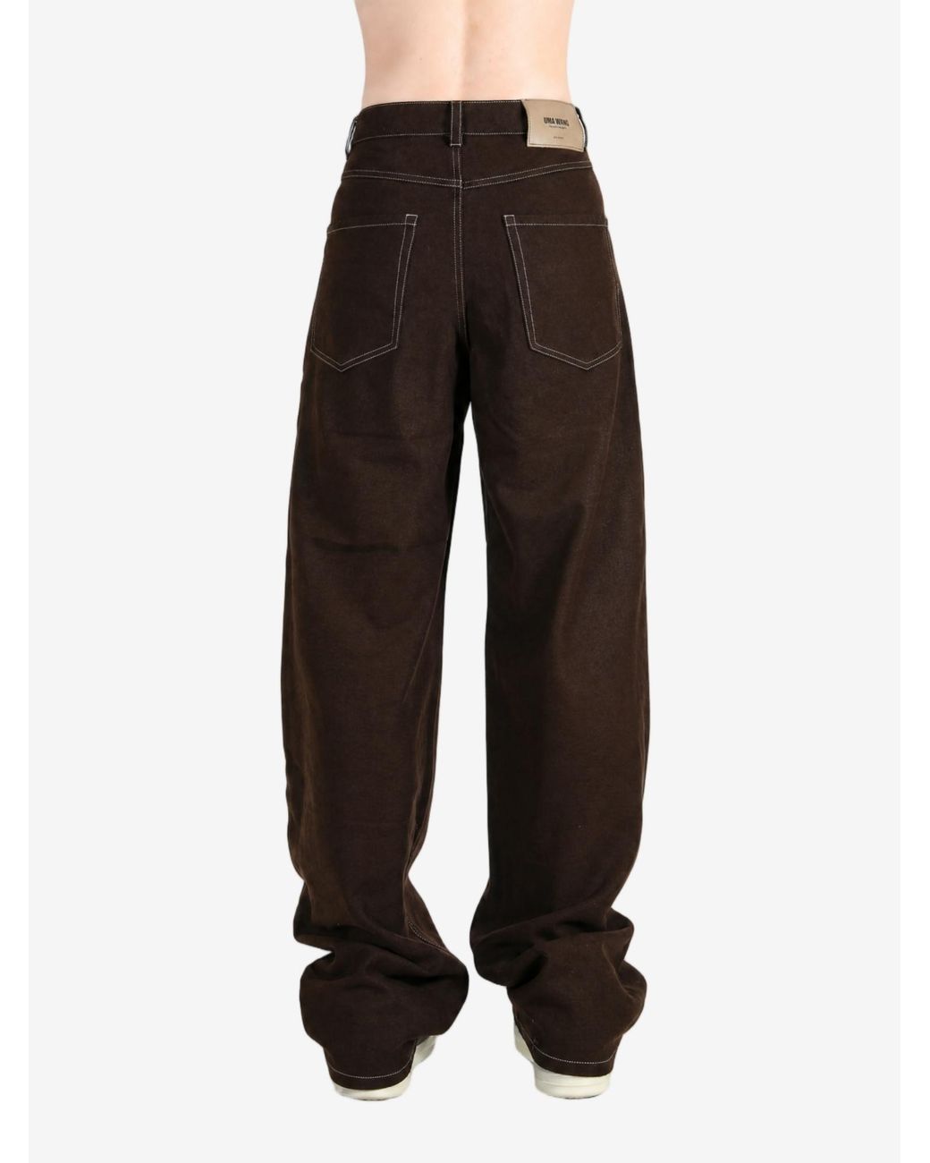 Uma Wang Blue Casual Trousers With Belt Loops