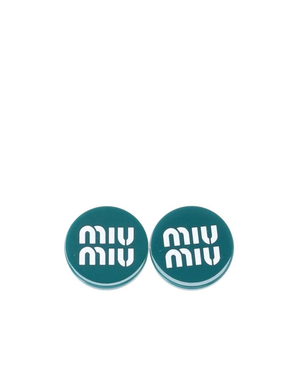 Miu Miu Blue Logo Earring