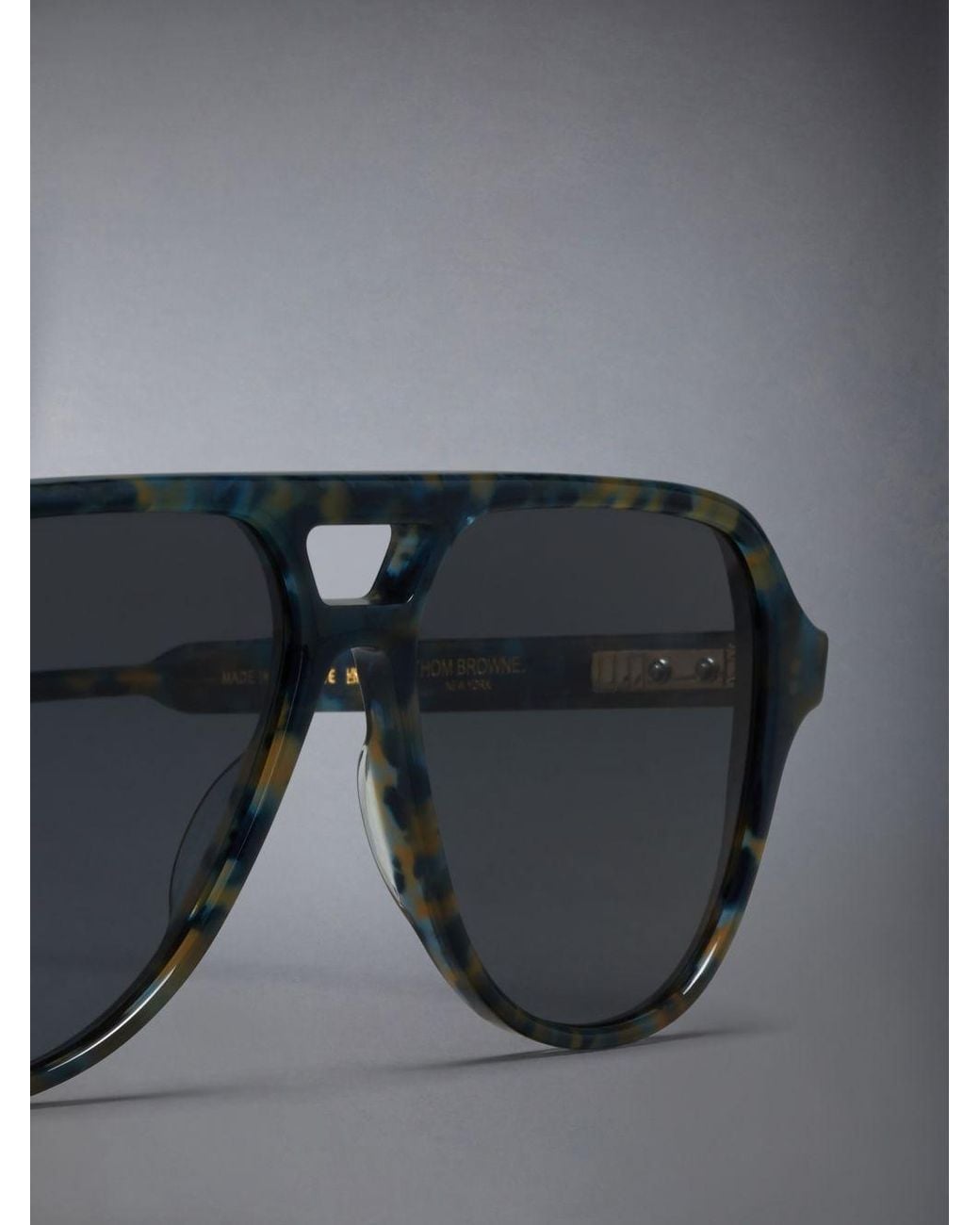 Thom Browne Black Pilot-Frame Sunglasses for men