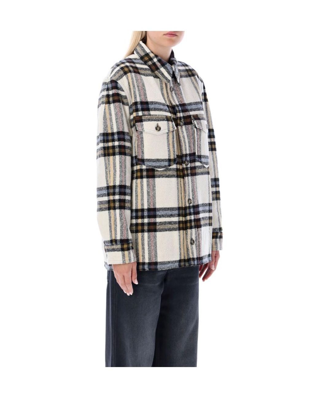 Isabel Marant Gray Isabel Marant Étoile Every Checked Padded Jacket