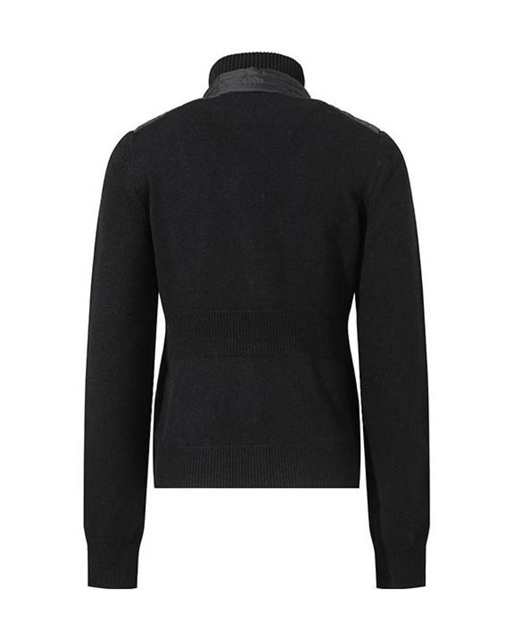 Moncler Black Padded Wool Cardigan