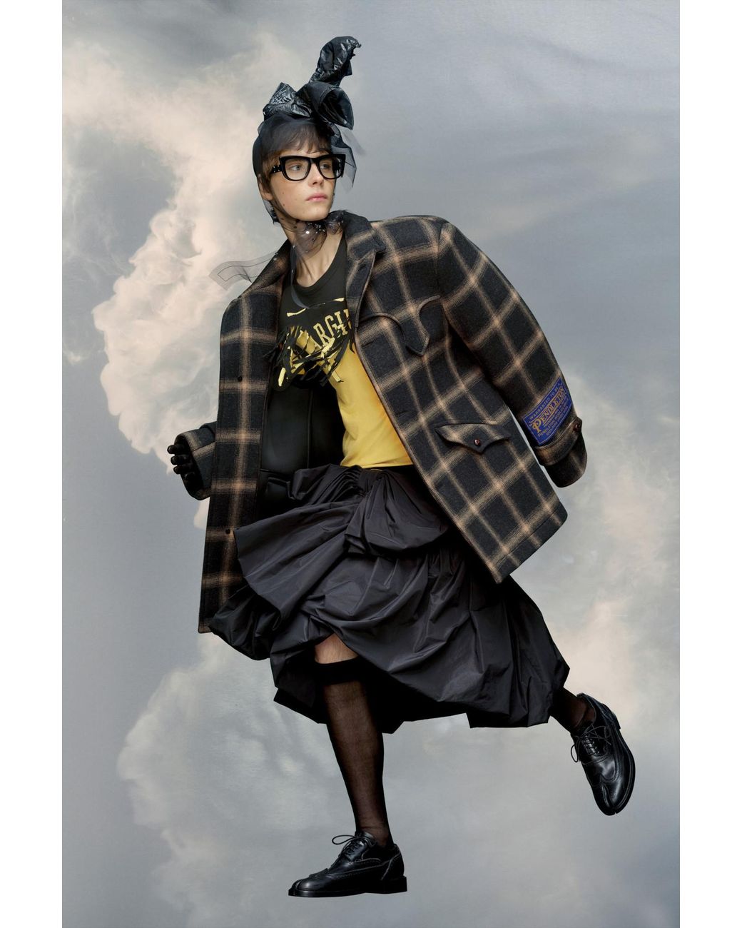 Maison Margiela Black Double-Breasted Pendleton Peacoat for men