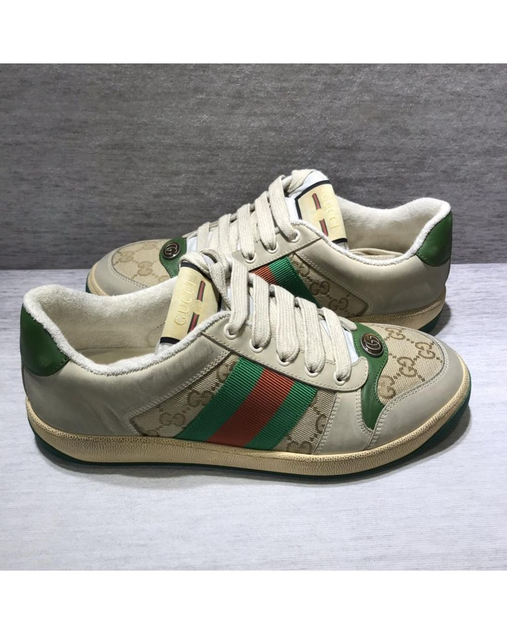Gucci Green Screener Casual Sneakers for men