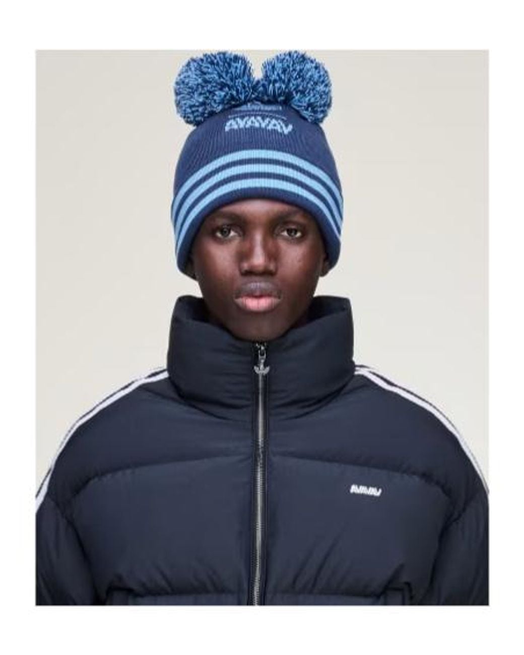 Adidas Blue Originals By Avavav Souvenir Pom-Pom Beanie for men