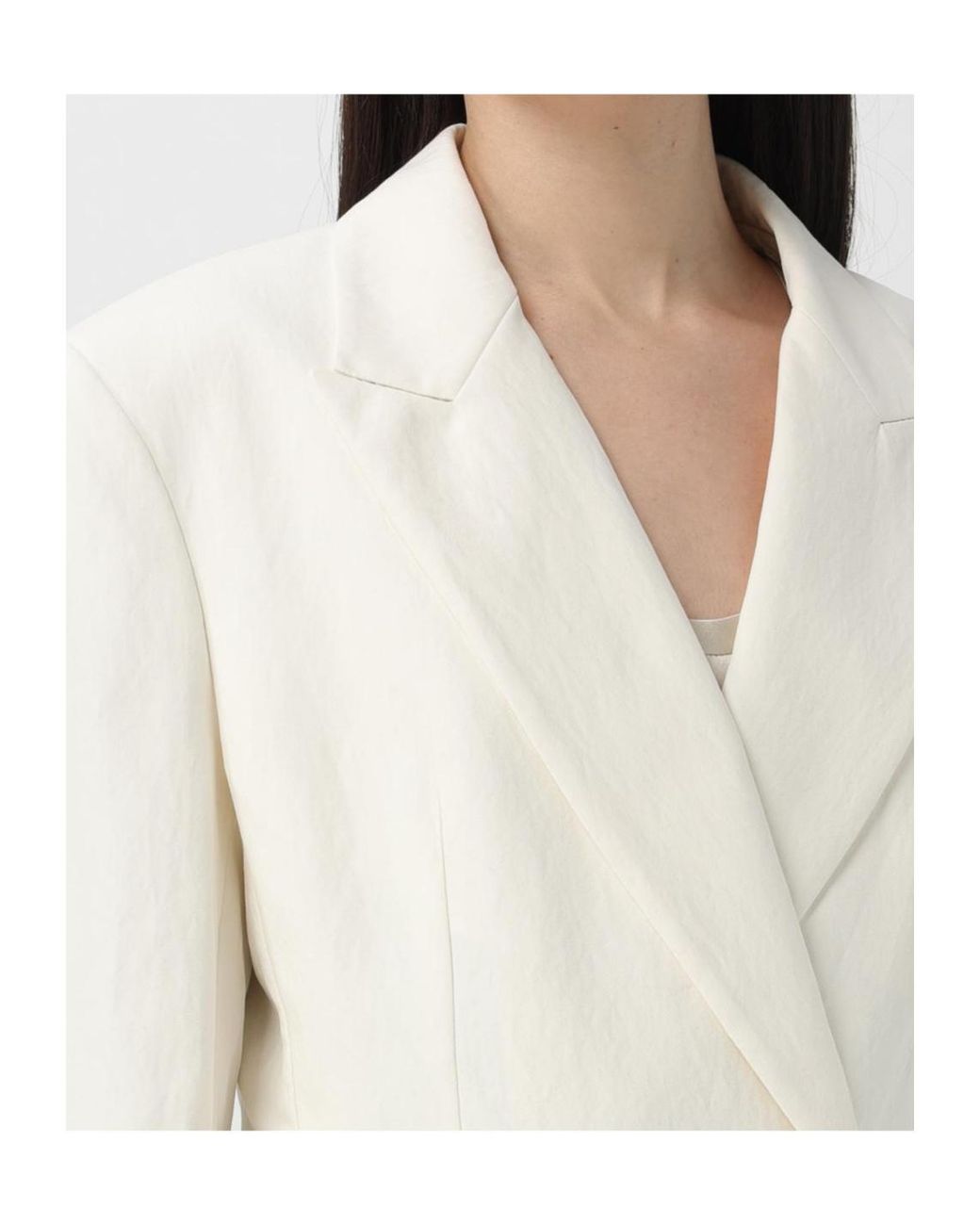 Brunello Cucinelli White Double Breasted Tailored Blazer