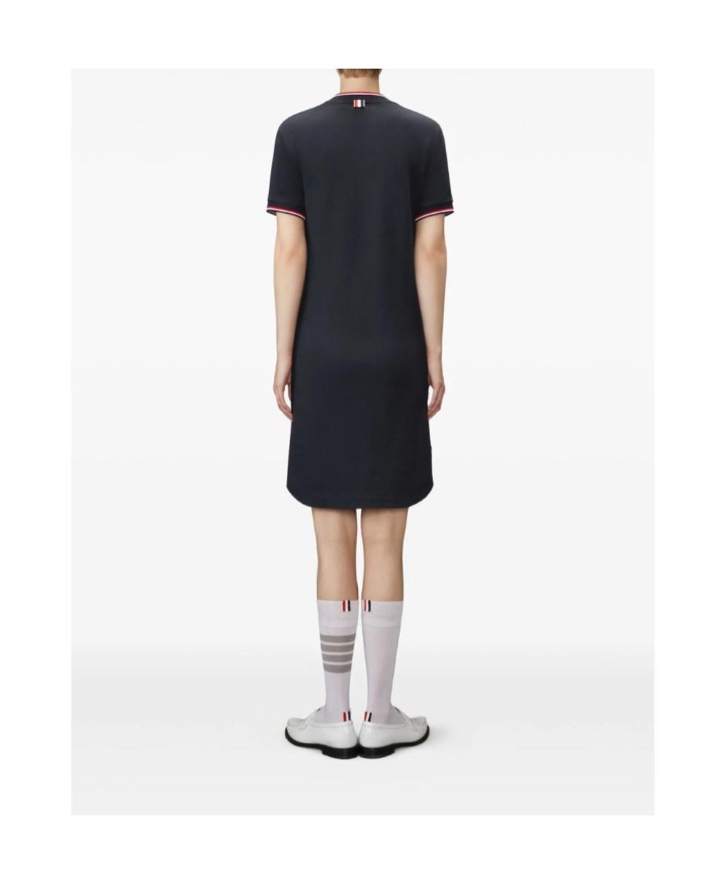 Thom Browne Blue Pique Dolman Mini T-Shirt Dress