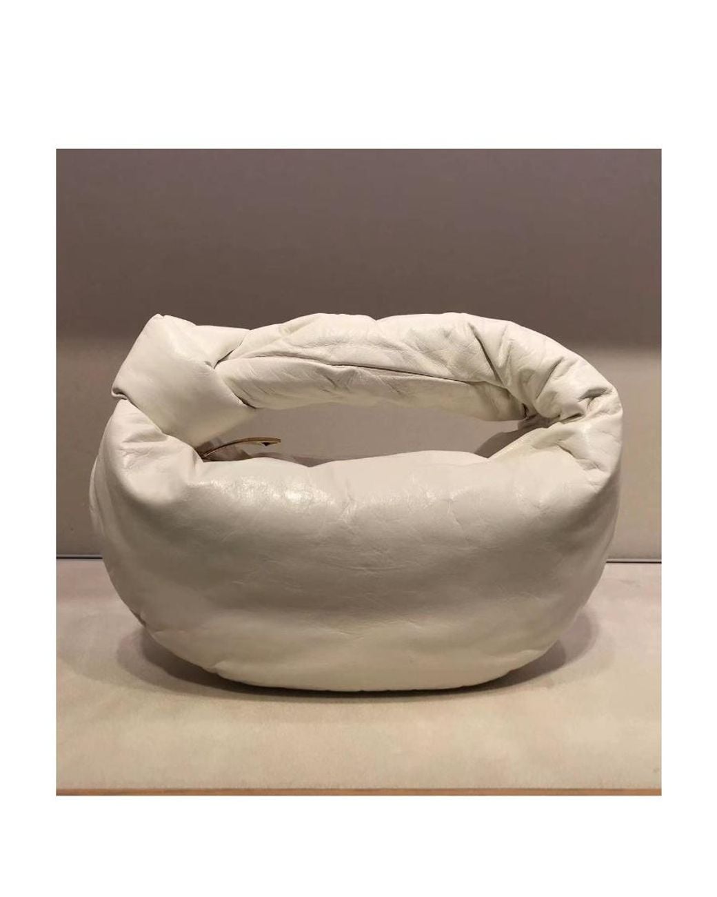 Bottega Veneta White Knotted Mini Jodie Bag