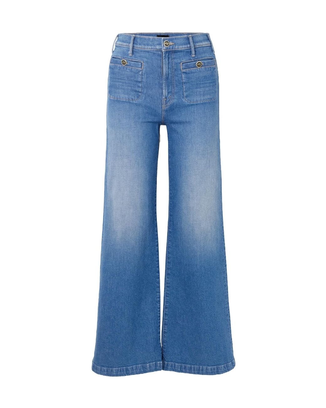 Mother Blue High-Rise Bootcut Jeans