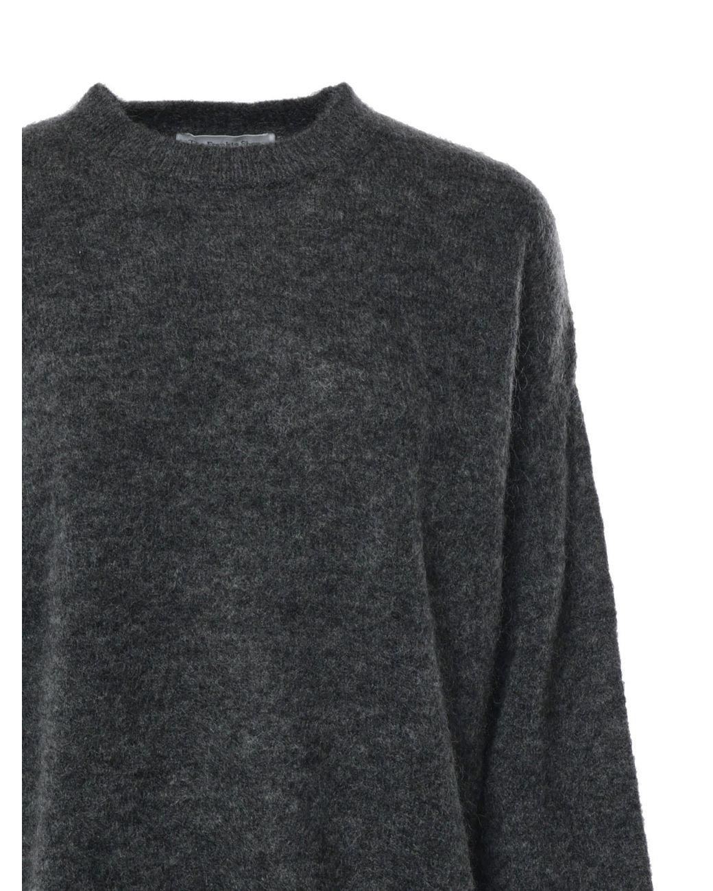 Frankie Shop Gray Oversized Crew Neck Knitted Jumper
