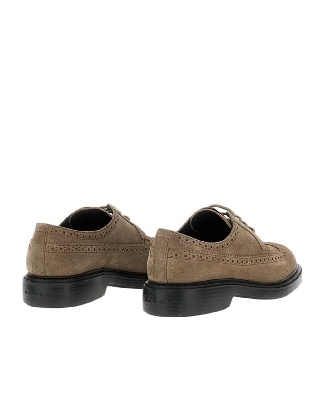 Hogan Brown Round Toe Lace-Up Shoes for men