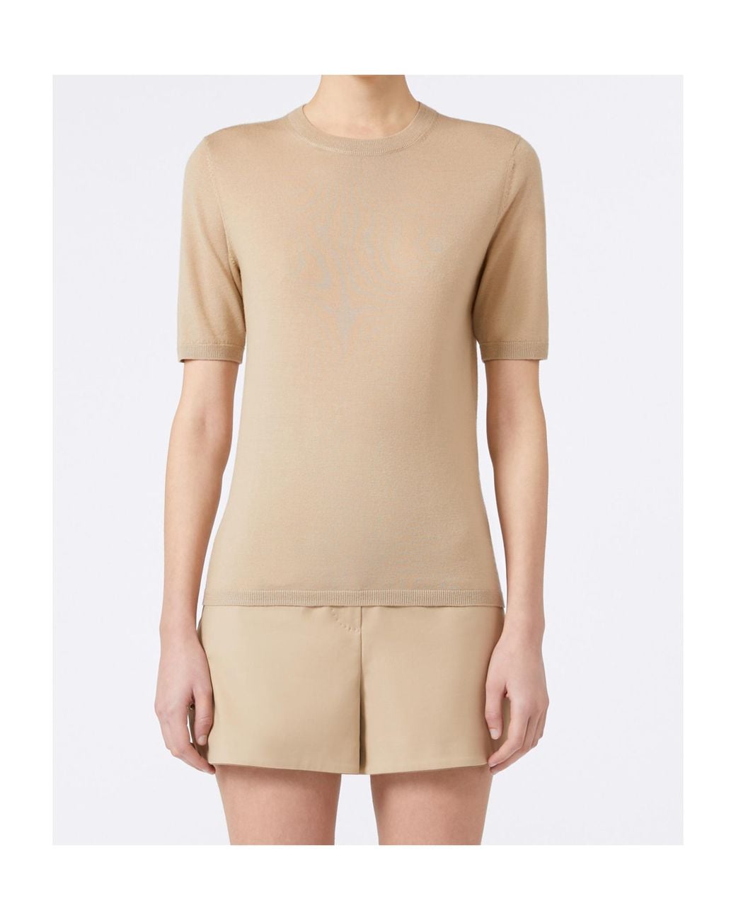 Max Mara Natural Gerico Short-Sleeved Knitted Jumper
