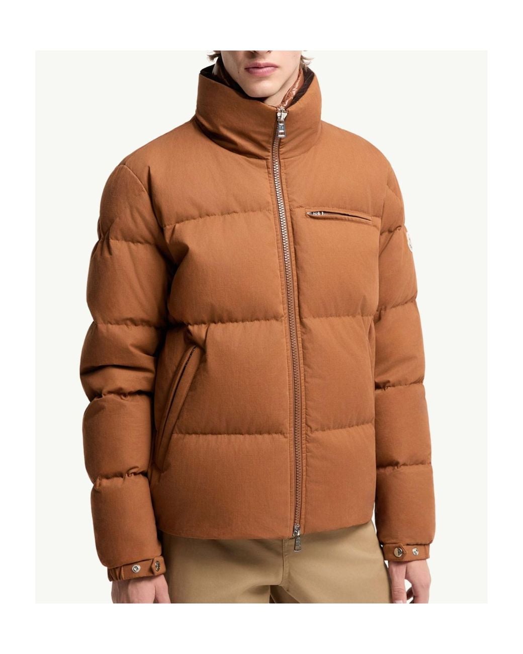 Moncler Brown Isenviel Stand-Collar Down Jacket for men