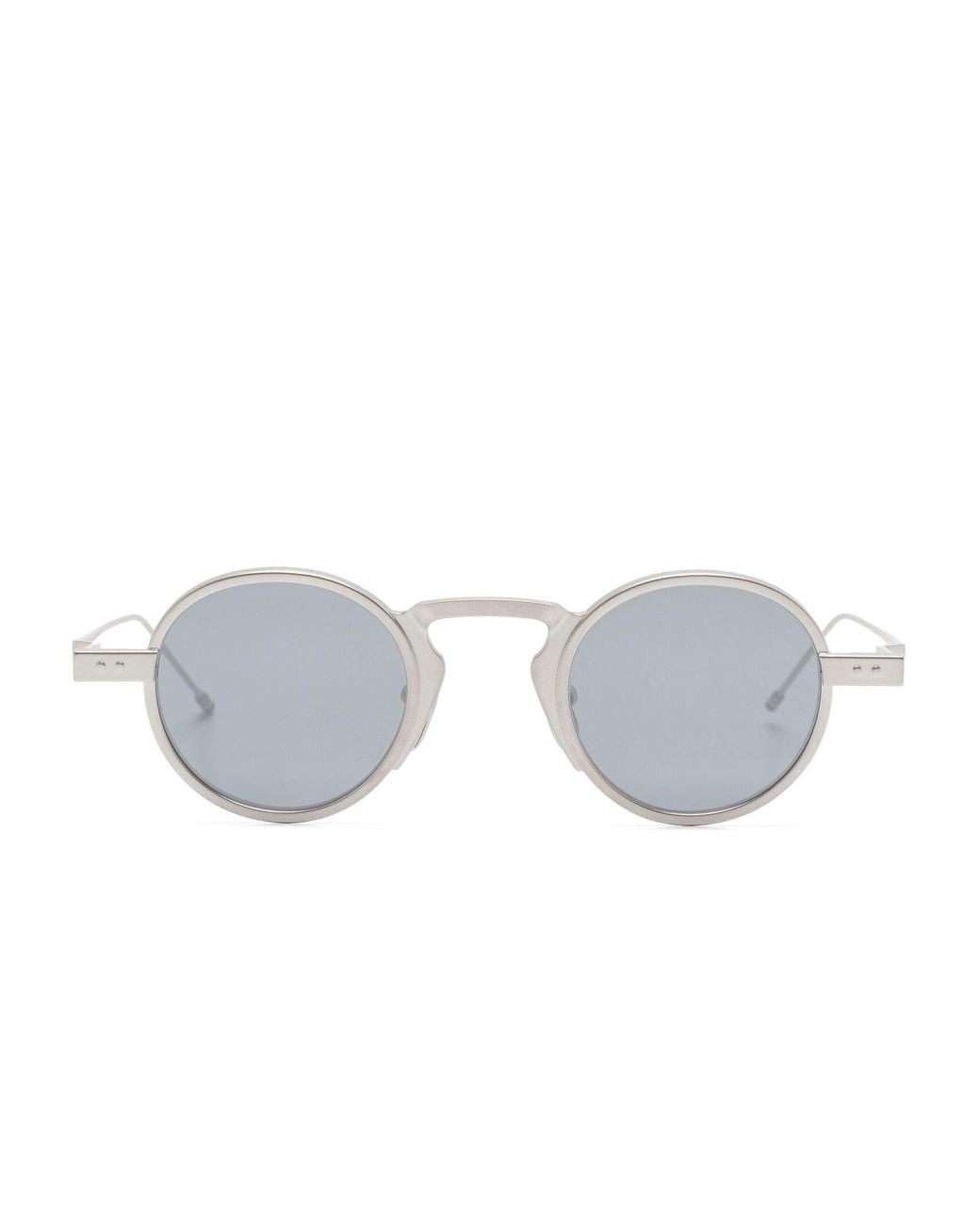 Thom Browne White Eyewear Round Frame Sunglasses for men