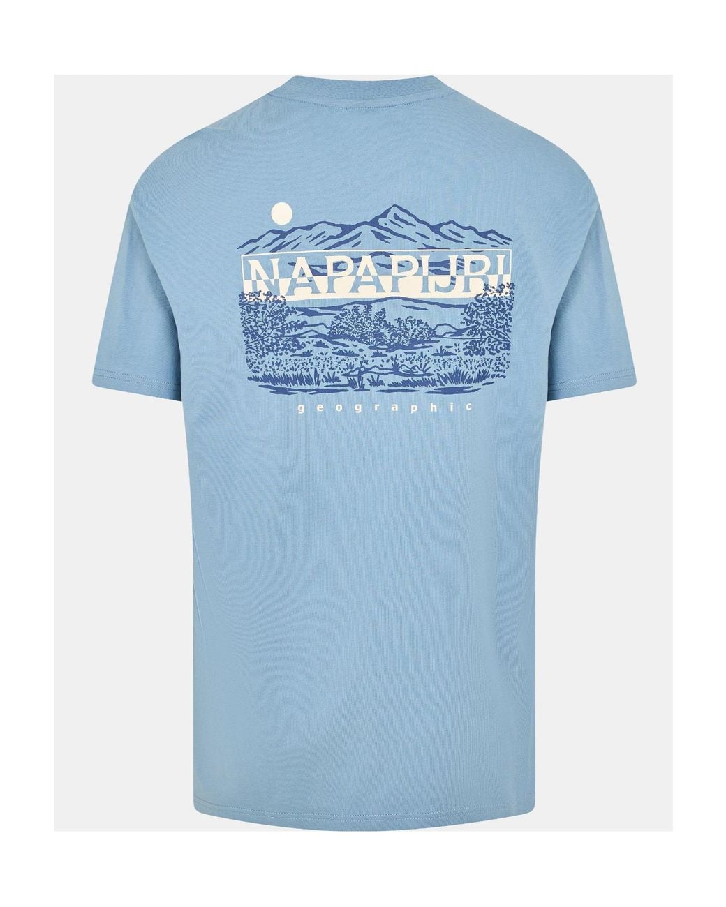 Napapijri Blue Logo Crew Neck T-Shirt for men