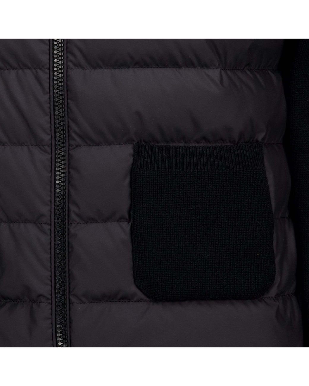 Moncler Black Padded Zip-Up Cardigan