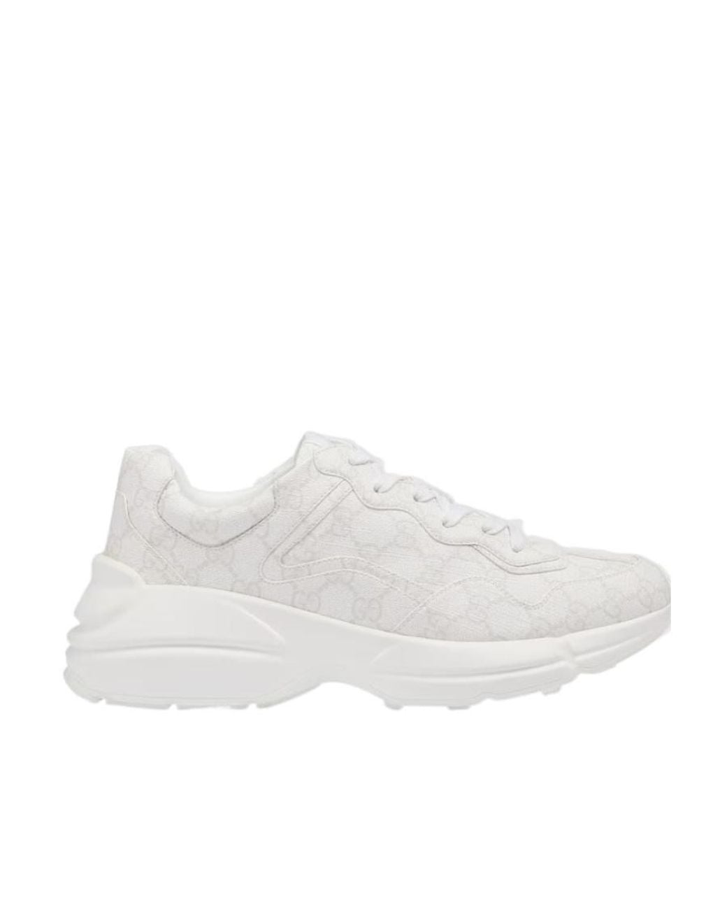 Gucci White Gg Rhyton Casual Sneakers for men